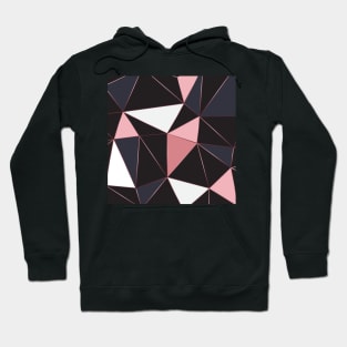 Geometric Pattern Rose Black Hoodie